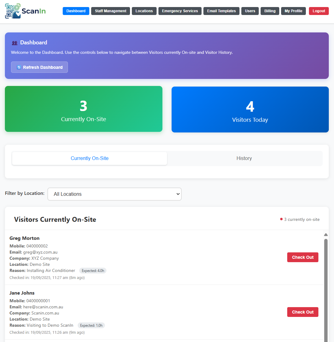 Admin Dashboard