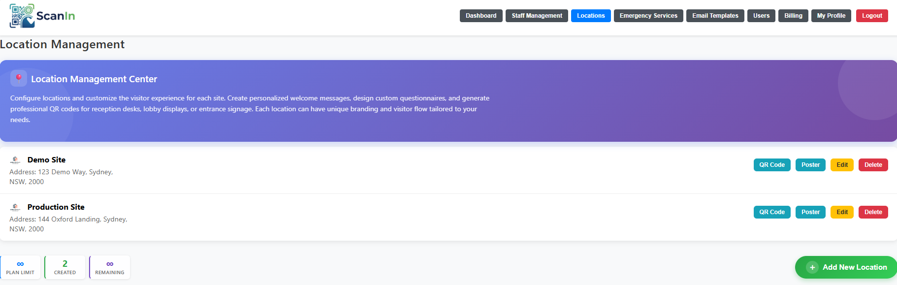 Multi-location Management